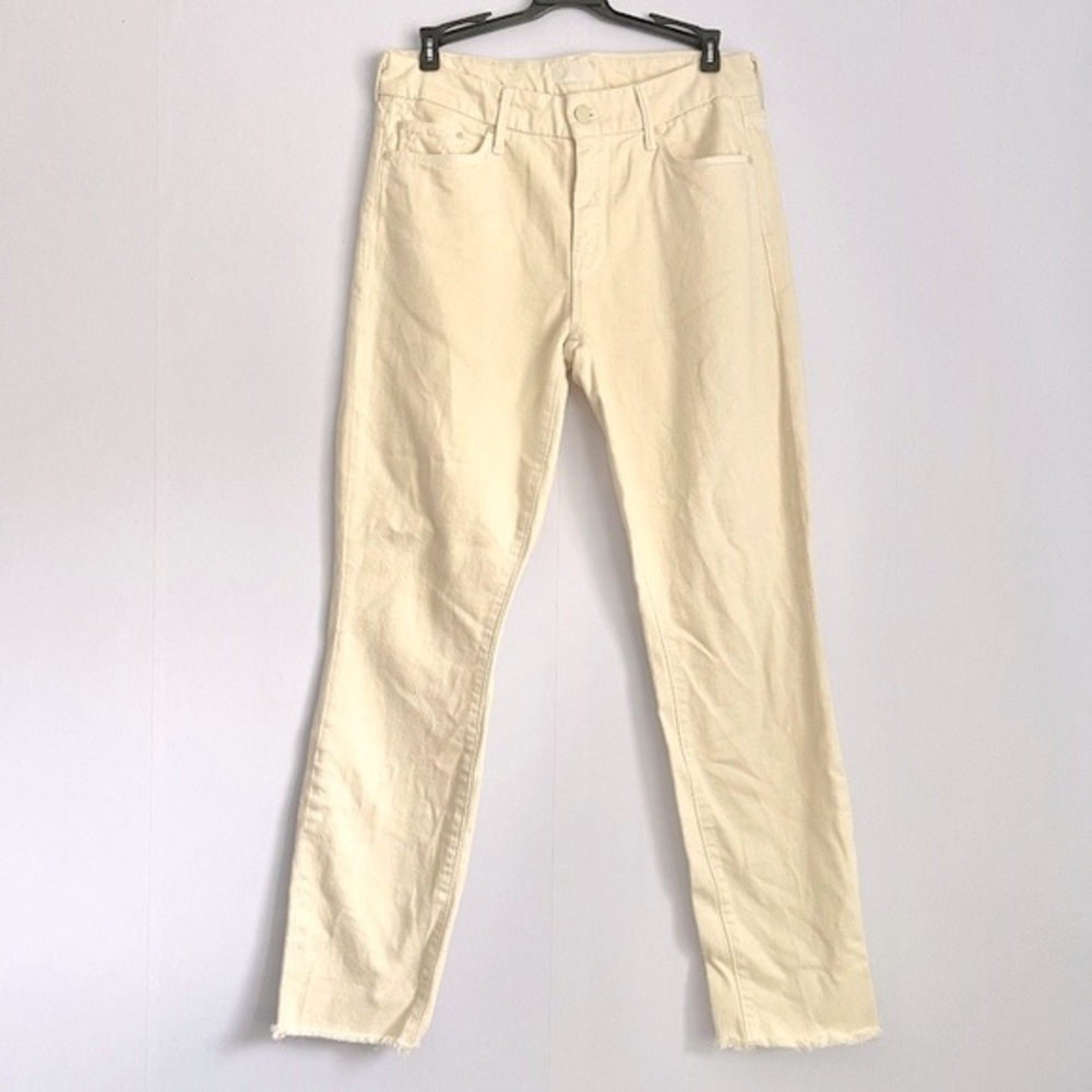 𝅺MOTHER Ivory The Looker Ankle Fray Gettin’ In Jeans US 25 - Picture 2 of 8